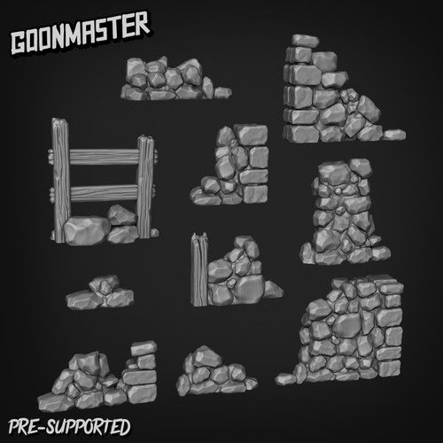 Stone walls basing kit - basing, kit/