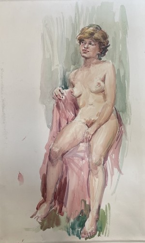 Watercolour painting female - painting,