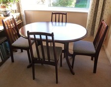 Vintage Danish Mid-Century Dining Set - Butterfly Extending Table - Four Chairs