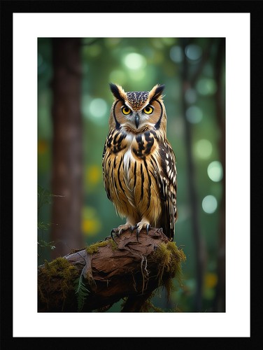 Serene owl framed wall art - serene,