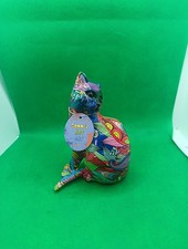 Psychedelic Art Cat Figurine