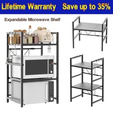 Microwave Oven Rack Storage Stand Holder Kitchen Counter Organizer Metal Shelf