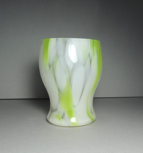 Vintage glass vase mottled