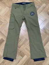 WESTBEACH DEVOTION OLIVE GREEN WOMENS LARGE 12 32-34” WAIST SKI SNOWBOARD PANTS