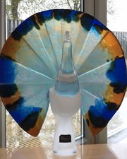 Daum Glass Peacock Pate De