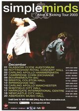 SIMPLE MINDS  2003 Tour  UK FLYER / mini Poster 8x6 inches