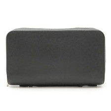 LOUIS VUITTON Taiga Zippy XL Round Long Wallet, Travel Case, Second Bag, Noir, B