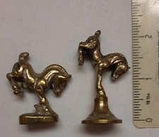 2 Vintage Brass Place Card Holders 