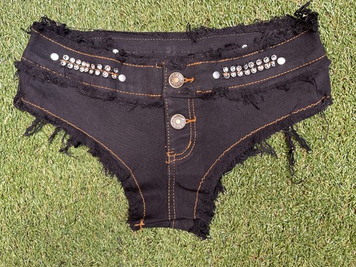 Bnwot black denim micro - ~,