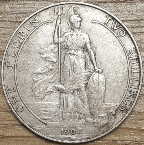 1907 florin king edward - florin,