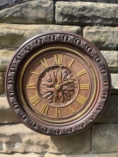 Antique Carved Oak Wall Clock