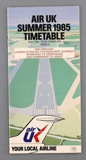 AIR UK AIRLINE TIMETABLE SUMMER 1985 ISSUE 2