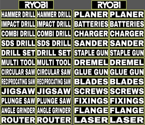 Ryobi style stickers power - style,