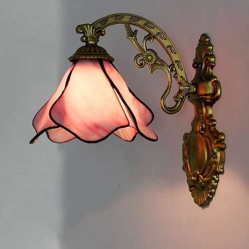 Flower wall sconce stained - flower,