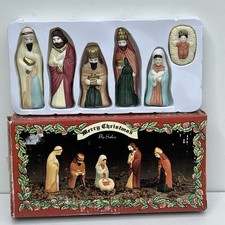 Vintage Little Meadow Series By Salco Christmas Nativity Set - 6 Piece