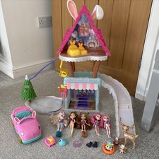 Enchantimals Ski Lodge Bundle With Dolls, Pets, Accessories, Car And Snowmobile