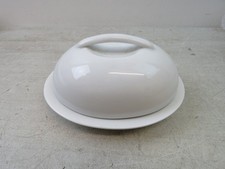 Denby China White Butter Dish/Cheese Dome 