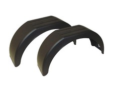 2 x Deluxe Trailer Wheel Arch Mudguard Mud Guard Black 14" 14 Inch Mudguard New