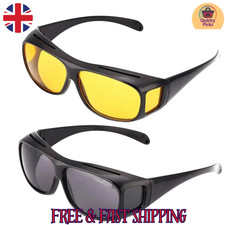 Night Sight Night Driving Over Glasses UV Wind Protection Anti Glare UK