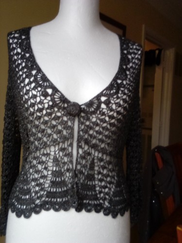 Sparkly crotchet cardigan - crotchet,