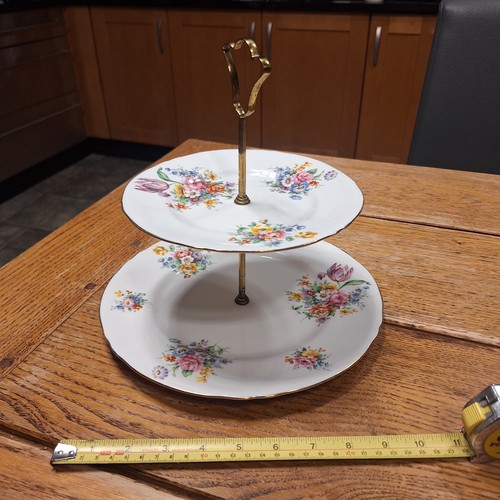 Tier bone china cake stand - bone,