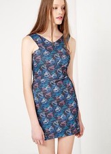 ANDY WARHOL PEPE JEANS 60s POP ART CUT OUT MINI DRESS DIAMOND RING Howard K35