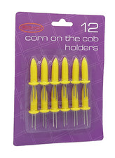 Corn on the Cob Skewers Sweet Corn Yellow Holders Prong Fun BBQ Cooking x 12