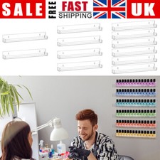 2/4/6x Clear Wall Mounted Shelf Holder,Acrylic Nail Polish Racks Display Storage