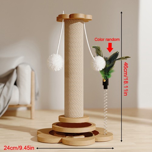 Cat scratching pole - cat, post