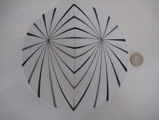 GUSTAVSBERG STIG LINDBERG MCM FOOTED PLATE GEOMETRIC DESIGN 1951 FILIGRAN