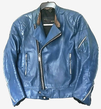 SUPERB BELSTAFF BLUE LIGHTENING MOTORCYCLE JACKET - 42 - V RARE 1960s LEWIS ERA