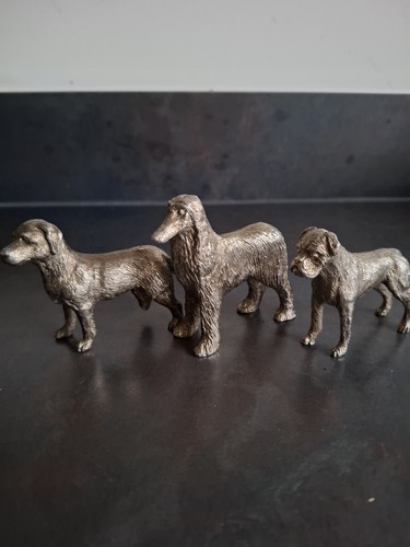 Vintage brass dog - brass,