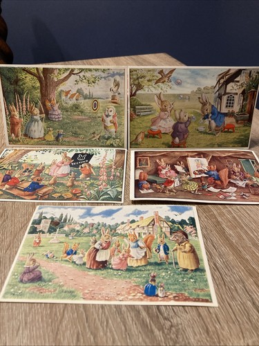 Vintage racey helps postcards - helps,