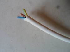 3 Core 10 Amp 1.00mm White Flex Cable  PX Cables Sold Per Metre