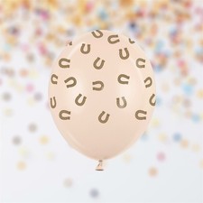 Gold Horseshoe Balloons | Pony Horse Equestrian Party - Set of 6