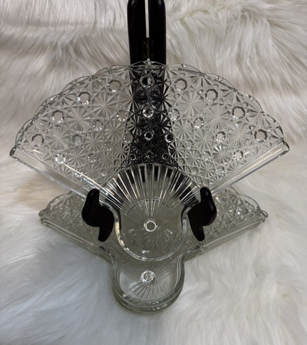 Vintage clear glass - glass, daisy