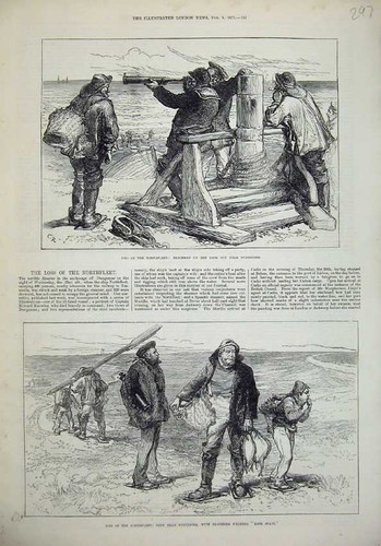 Old antique print northfleet - print,