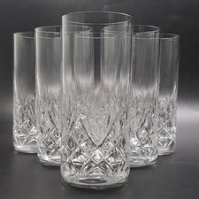Set of 6 Heavy Lead Crystal Hi