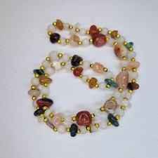 Agate Necklace Beaded Vintage