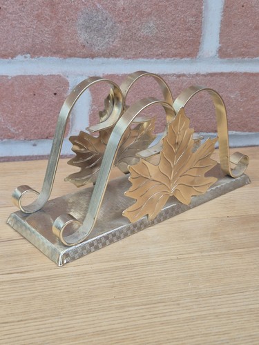 Vintage brass maple leaf - brass,