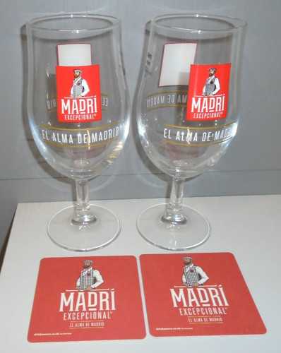 Madri lager pint glasses - 2,