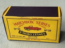 MATCHBOX MOKO LESNEY 39A VINTAGE ORIGINAL BOX FOR FORD ZODIAC CONVERTIBLE