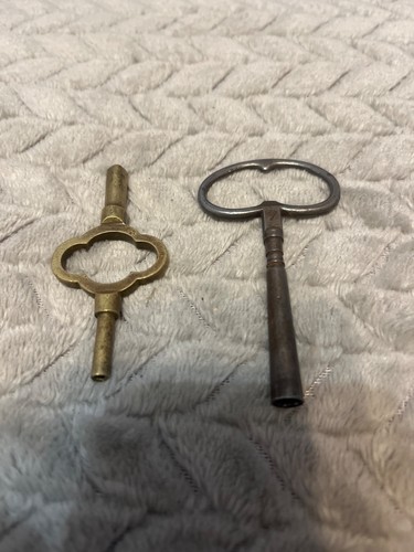Two antique clock keys - antique,