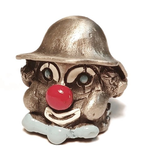 Clown thimble pewter smiling - clown,
