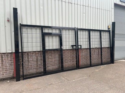 Site gate yard gates steel - yard,