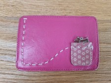 Radley Pink Card Holder, leather. Pre Owned, Signs Of Use.