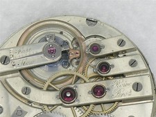 ANTIQUE 43MM ROWE BROS, CHICAGO 21 JEWEL SWISS LECOULTRE BRIDGE MOVEMENT & DIAL