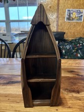 Wood Boat Shelf Nautical Wall