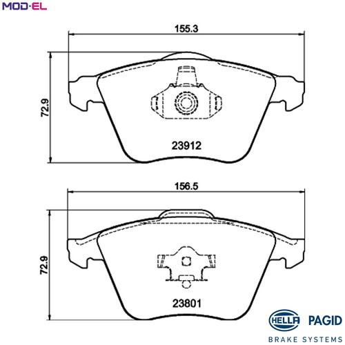 Brake pad set - set,
