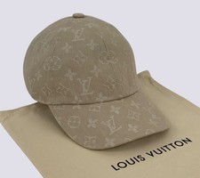 Louis Vuitton LV Monogram Essential Cotton Baseball Cap Hat Beige Size M